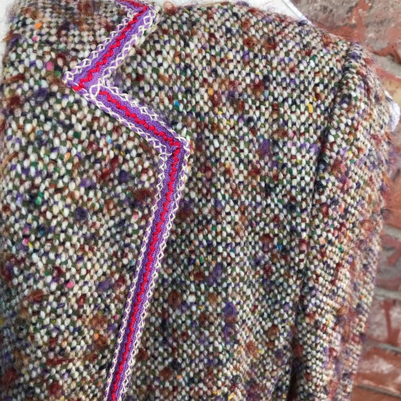 ✨SOLD✨Strenesse Blue Wool Tweed Blazer Jacket Sz 8 - Picture 8 of 8